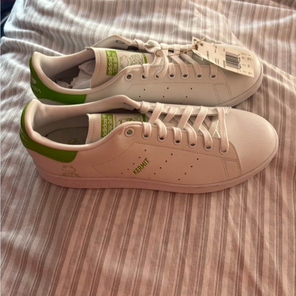 Adidas Stan Smith Kermit Edition White and Green Sneakers size 9.5 men’s